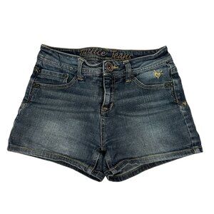 Justice Girls Premium Denim Jean Shorts 12R Medium Wash Classic Fit